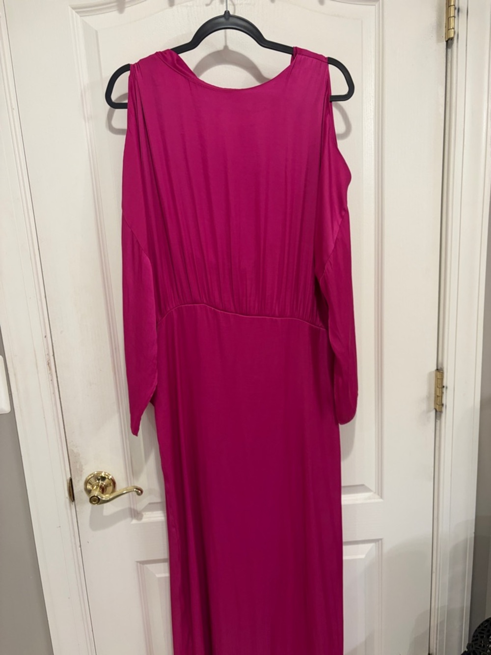 Zara Fuchsia Long Sleeve Maxi Dress